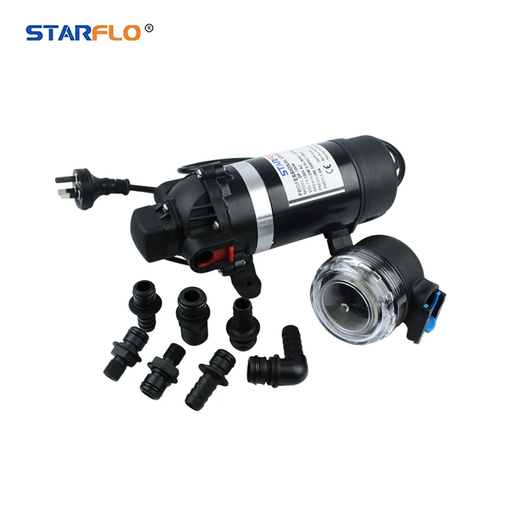 STARFLO 220V AC Self-Priming Automatic Portable Diaphragm Sea Water Pump 5.5LPM 100PSI 220v High Pressure Water Pump