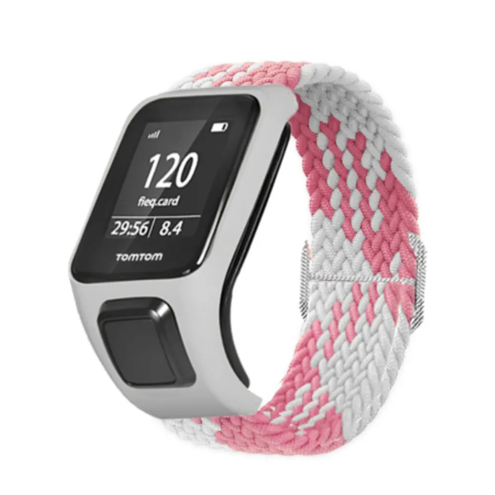 Correa de nailon para reloj TomTom Runner 2 3 Spark Adventurer, pulsera deportiva de repuesto transpirable para aventurero/Golfer 2/Spark3 Music