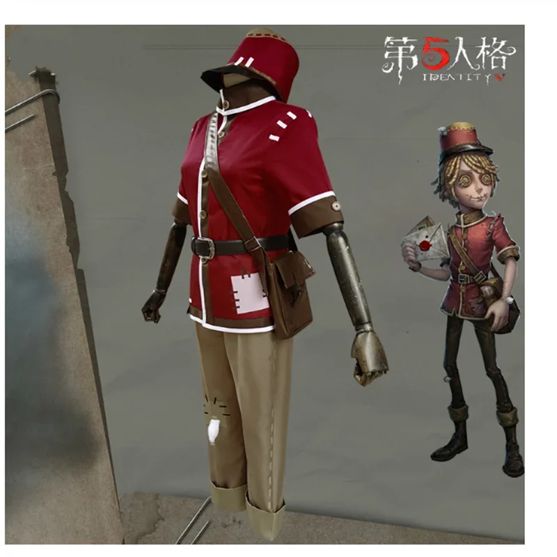 Game Identity V Postman Cosplay Costume Victor Grantz Survivor Original Skin Uniform Red Suits Cosplay Clothes For Halloween