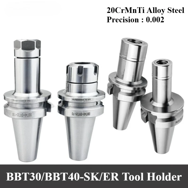 

Прецизионный 0,002 мм BBT30 BBT40 BT30 BT40 SK10/16 ER16 ER20 ER25 ER32 Держатель инструмента Токарный патрон Высокоскоростной держатель инструментов шпинделя с ЧПУ