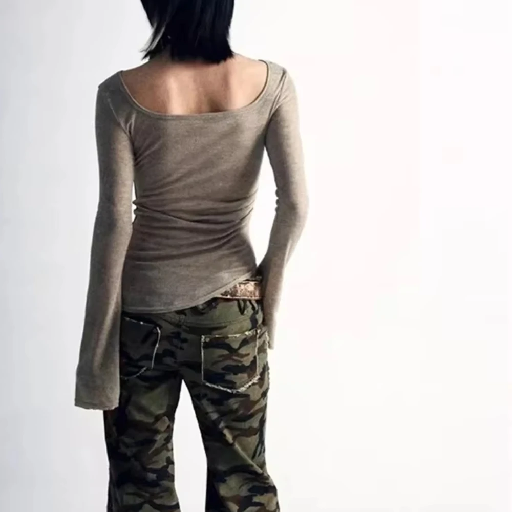 

Тонкая футболка с графическим принтом 2000-х годов в стиле панк Spicy Girl Fires, женские повседневные уличные футболки с длинными рукавами в стиле Харадзюку для девочек