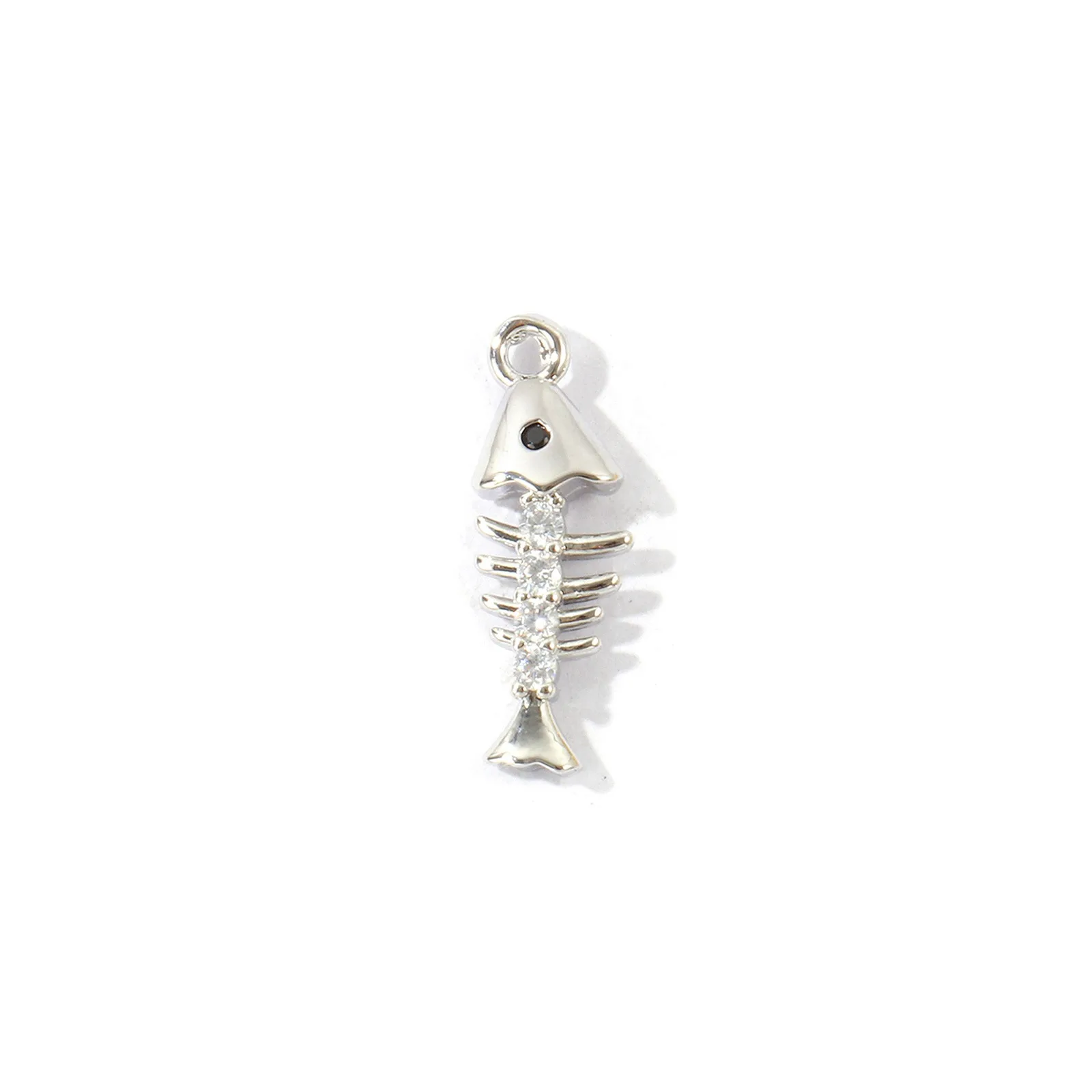 2 Stück Ozean-Schmuck Fisch Zirkonia Anhänger 18K vergoldetes Messing für DIY Halsketten Schmuckherstellung Zubehör Großhandel – Detail 4