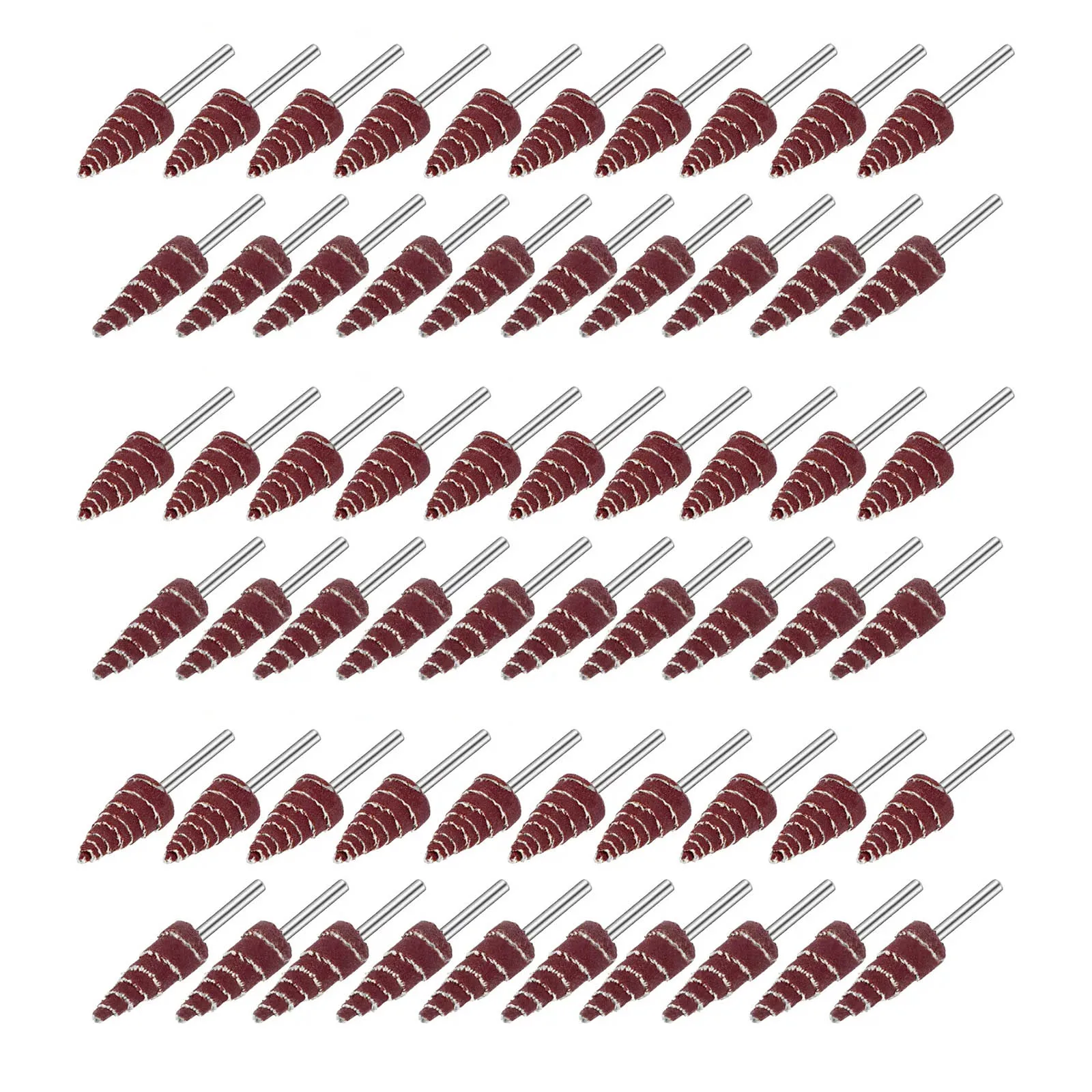 60 Teile/satz Kegel Form Montiert Punkt Schleifen Kopf Schleifpapier Klappe Schleif Rad 1/8