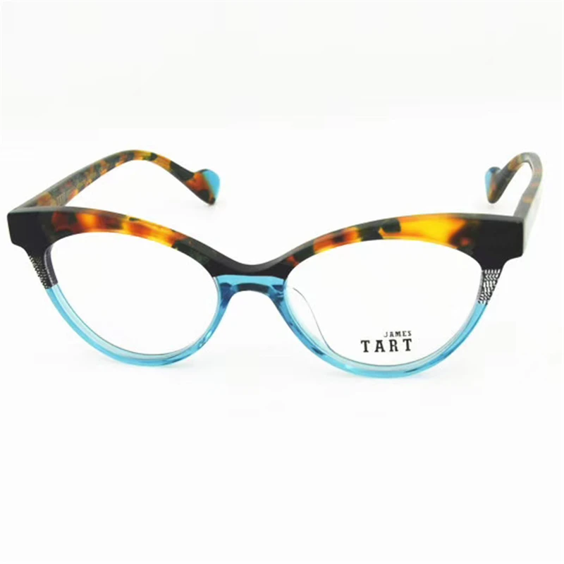 JAMES TART 361 Optical Eyeglasses For Unisex Retro Style Anti-blue Light Lens Plate Cat Eye Full Frame With Box