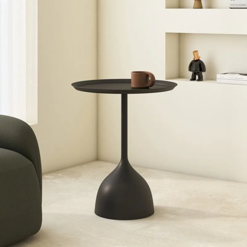 

Круглый журнальный столик, приставной столик для дивана, прикроватная тумбочка, современный минималистичный кремовый столик на колесиках, ретро-кофейные столики, месас