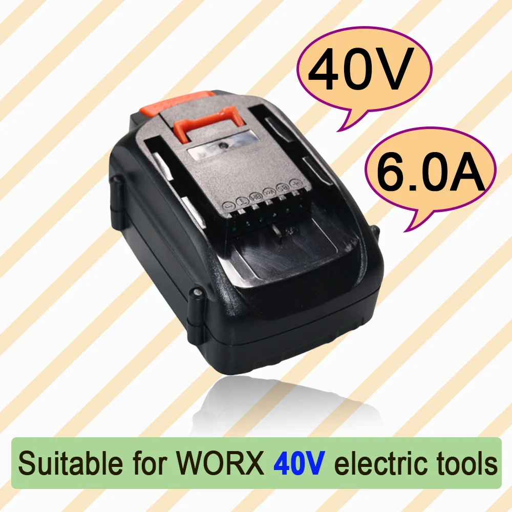 40V WA3580 Lithium-Batteries For  Worx 40V 6000mAh Batteries WG180 WG280 WG380 WG580 Ersatz WORX  40V Lithium-Batteries