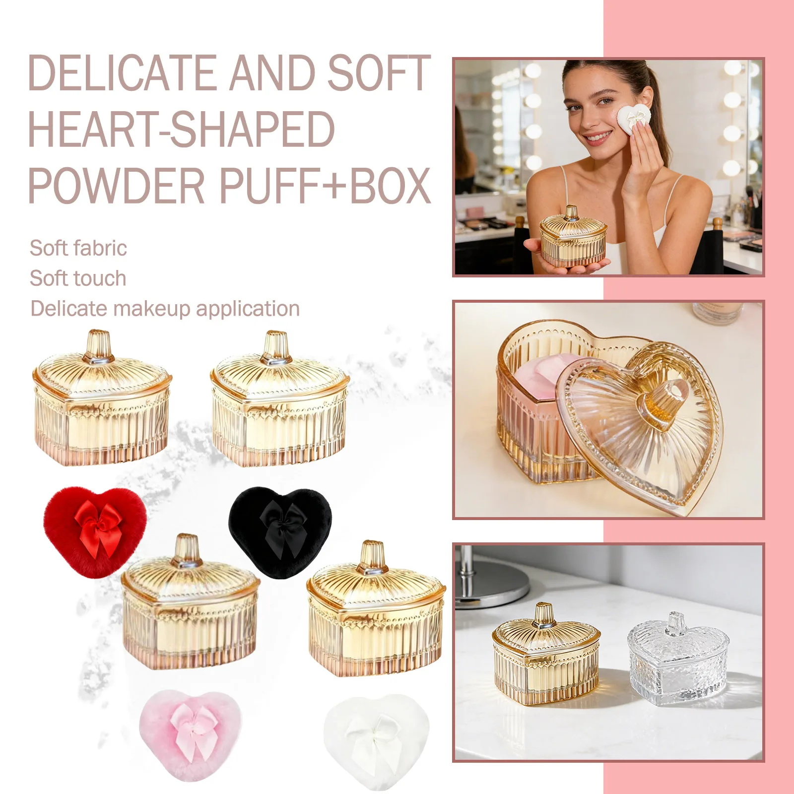 

Модная пудра для тела и контейнер, банка для пудры с пудрой для макияжа, большая пудра для пыли для женщин, косметическая пудра