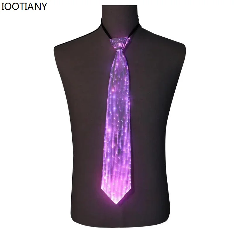 

Led Tie For Men Light Up Accessories Nightclub Disco Luminous Bow Tie Bar Flash Tie Props Flashing Rave Party Novelties Necktie