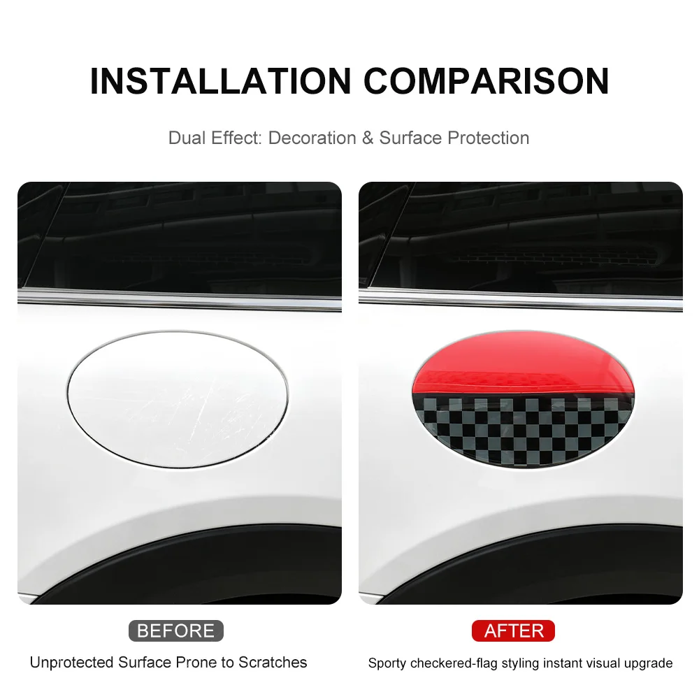 ABS Car Fuel Tank Cover Decoration Sticker Shell for MINI Clubman F54 2016-2023 Fuel Version Auto-Styling Exterior Accessories