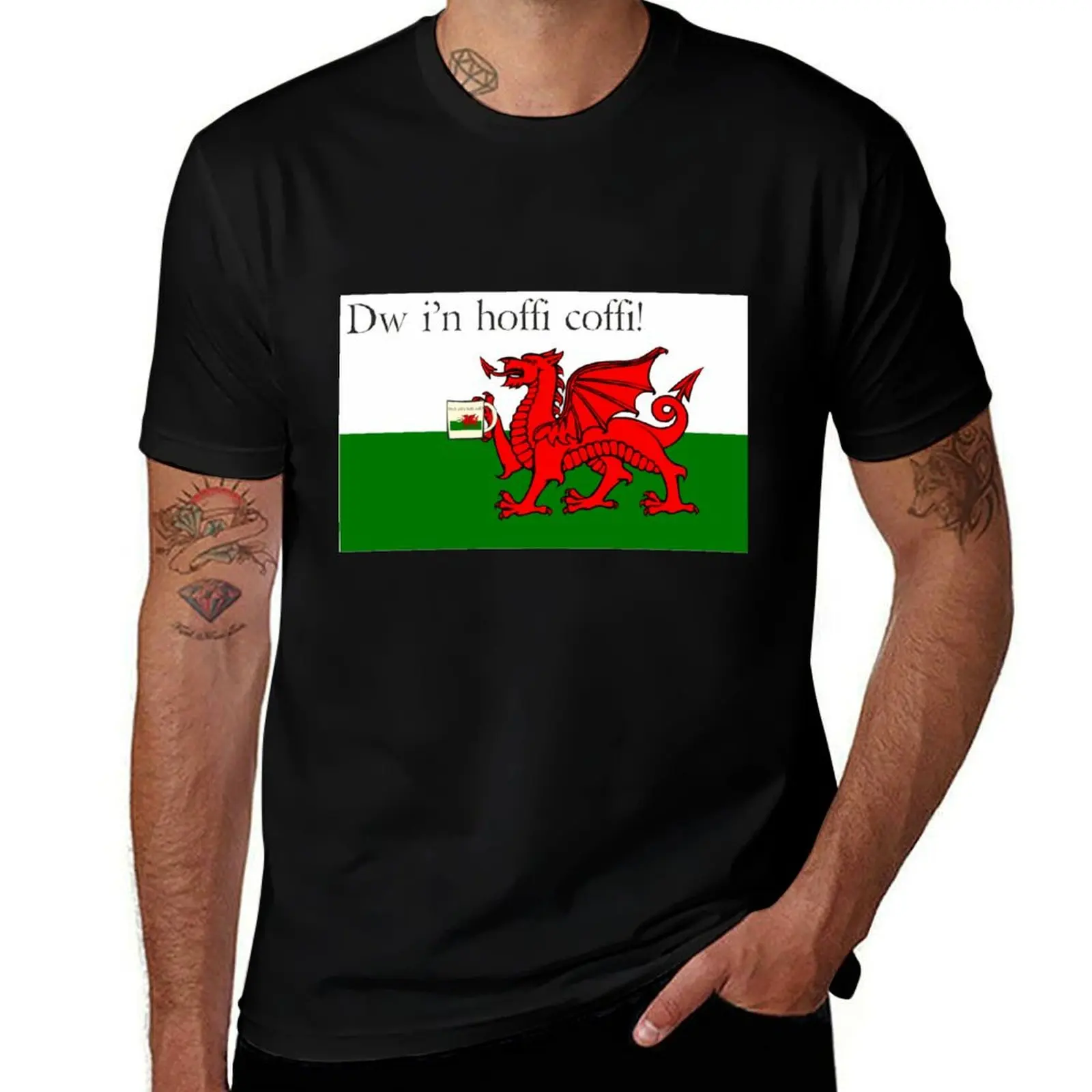 ¡Dw soy hoffi coffi! Camiseta camisetas para hombre algodón suave camisetas para hombre algodón