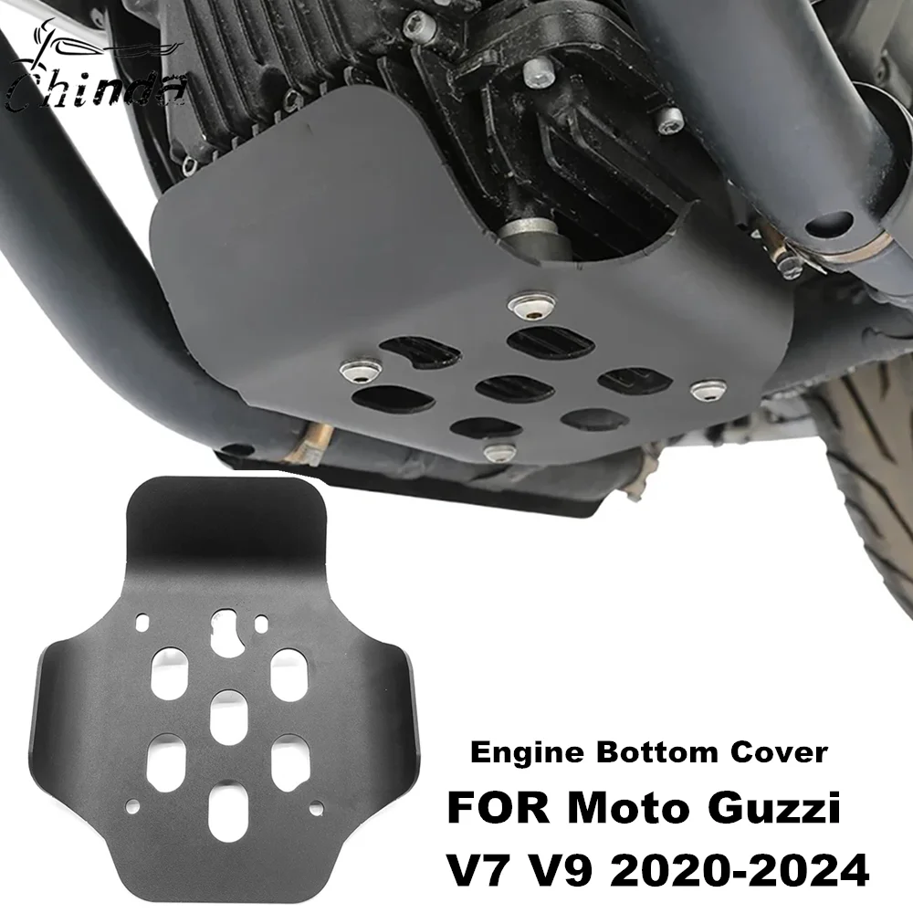 

For Moto Guzzi V7 850 Stone V7 850 Special Custom V9 Bobber Motorcycle Engine Chassis Shield Skid Plates