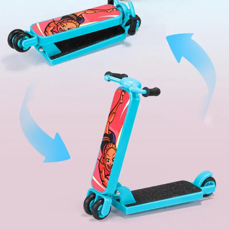 Scooter da dito Allenamento con le dita Giocattolo da dito Skateboard Giocattoli da dito Scooter Pieghevole Scooter da dito Giocattoli per viaggi in dormitorio