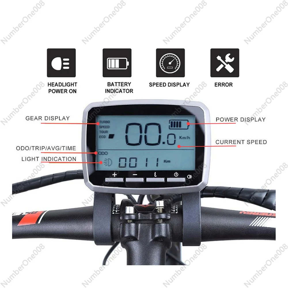 Bicycle Assist Modification, Tongsheng TSDZ2H Mid-motor Accessories, Tongsheng VLCD5 8-core with Instrument