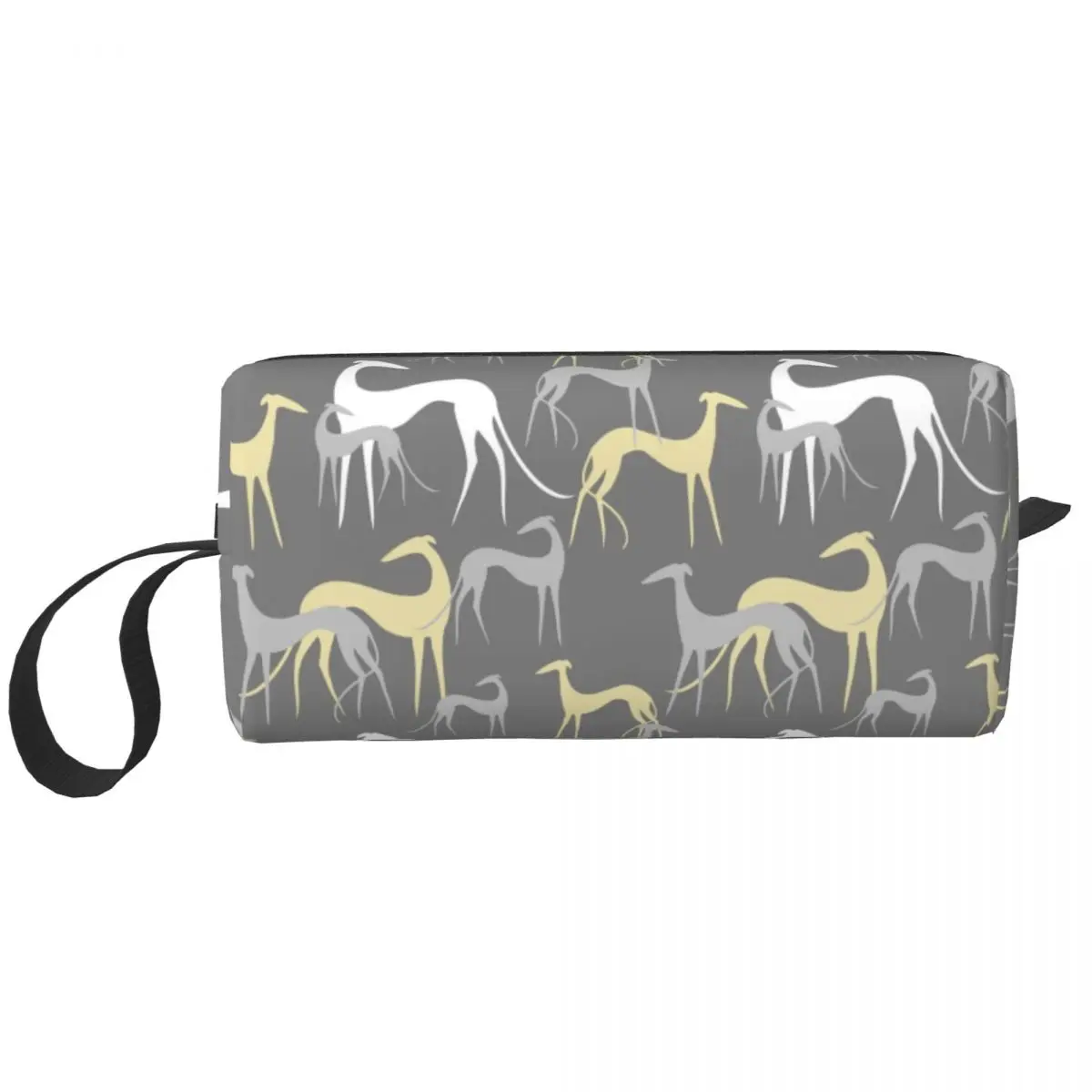 Cartoon Sighthounds Cosmetic Bag Women Fashion Big Capacity Greyhound Whippet Hound Dog Makeup Case Beauty Storage Toiletry Bags