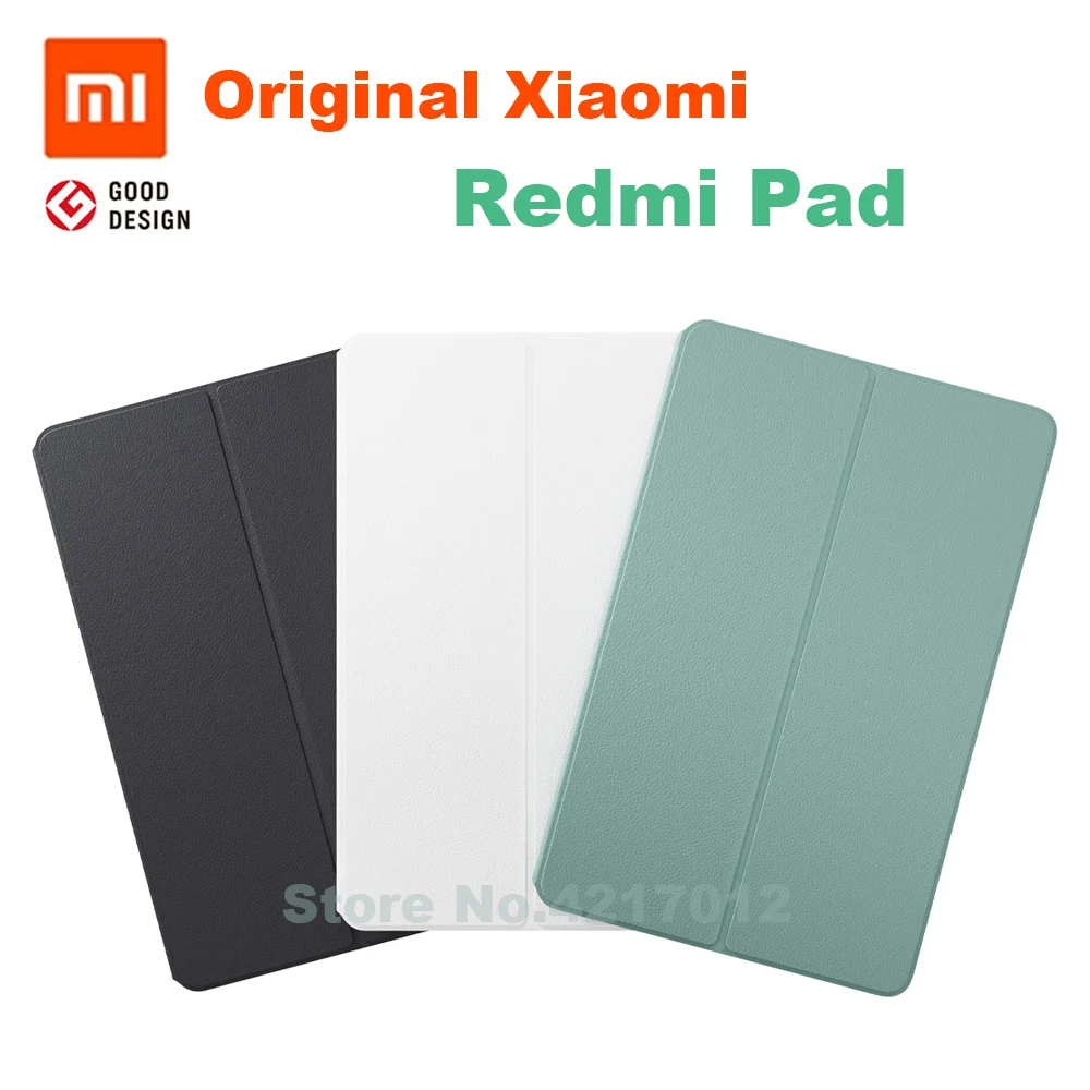 الأصلي شاومي Redmi الوسادة حافظة ذكية جلدية + المطاط الإطار فوليو الوجه حامل غطاء لوحي ل Redmi الوسادة 2022 حماية كاملة