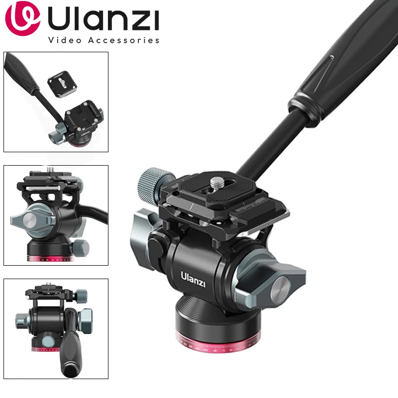 

Ulanzi U-190 U190 Panoramic Tripod Head Hydraulic Fluid Video Damping Head For Tripod Monopod DSLR Camera Holder Stand Mobile