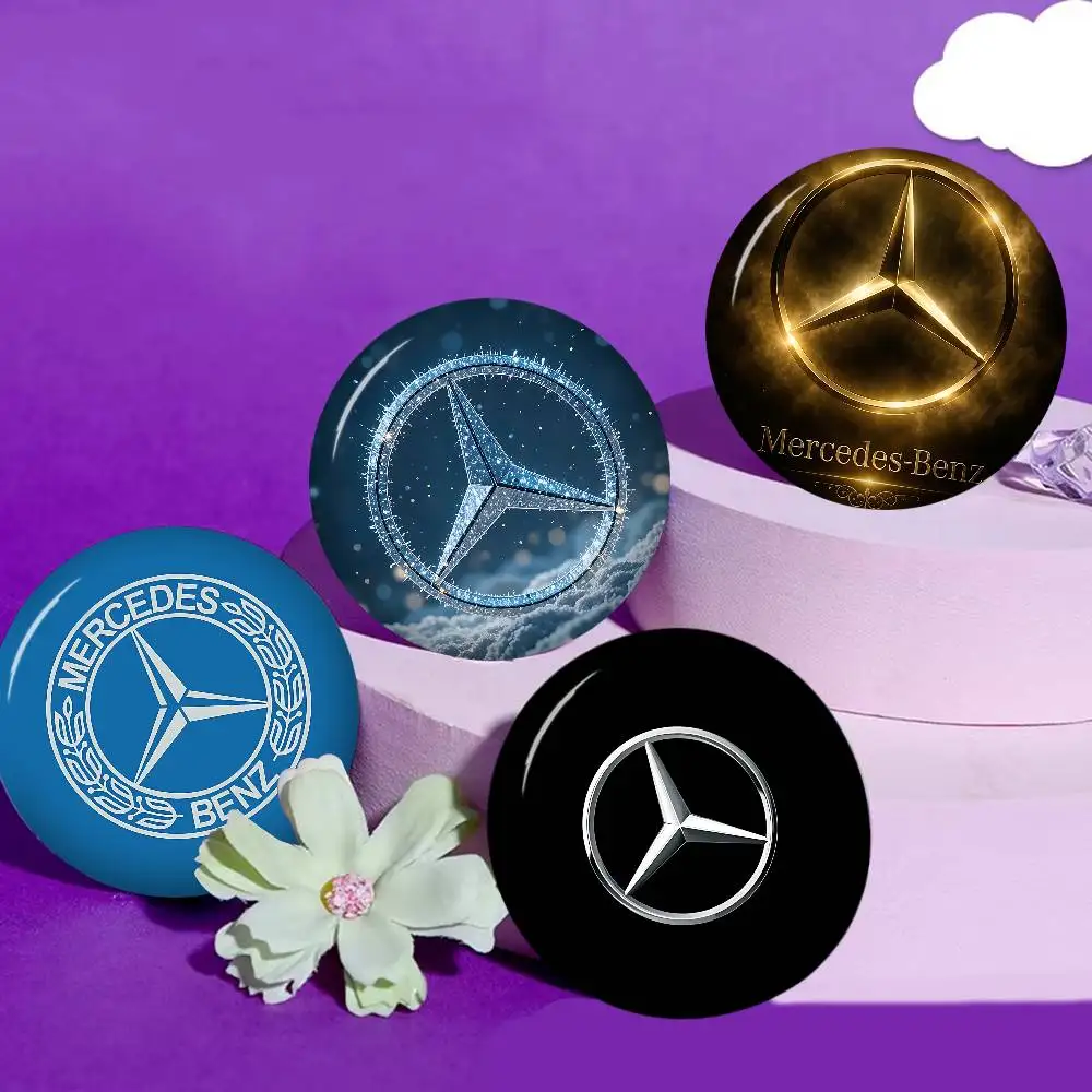 M-Mercedes-Ben-zs logo 58mm Cute Series Pins Funny Badge Interesting Cartoon Animals Brooches Backpack Clothes Gift Accessory