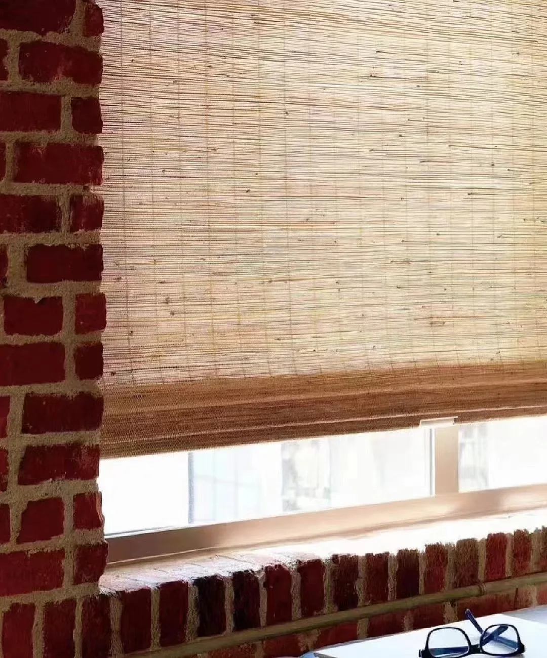 the Hot Sale of Modern Pastoral Style Non-drawn Bamboo Curtain Curtain Rolling Curtain Shade Is Suitable for Office Study