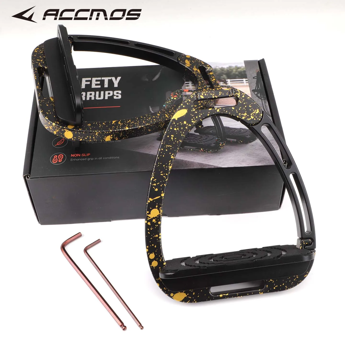Aluminum Alloy Safety Stirrups for Equestrian Anti-Skid Foot Pedals Shock-Absorbing Knight Specific Equestrian Equipment
