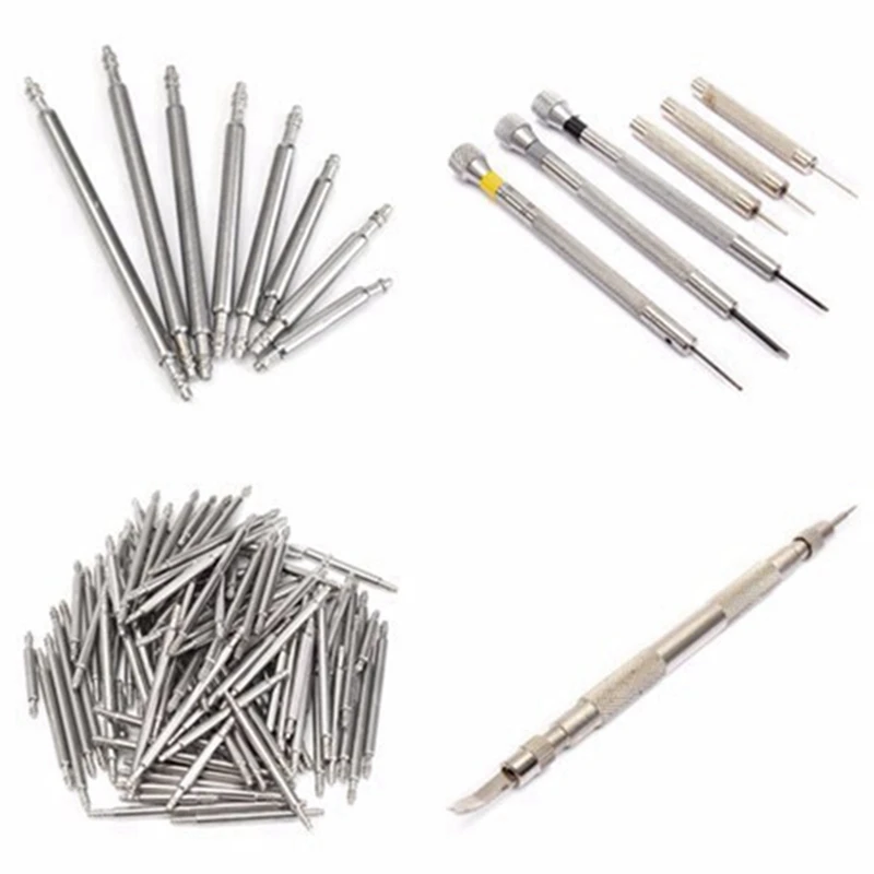 144Pcs Of Watch Repair Tool Set Case Opener Link Pin Remover Screwdriver Repair Tools Kit Watch Needle Accessories Metal