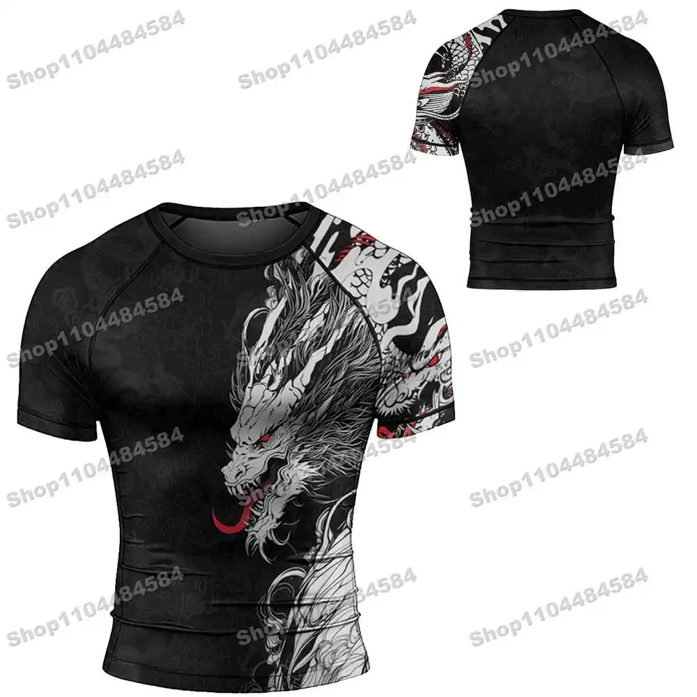 12th Ninja Newly Rash Guards Surfing Jersey Beach Trousers Swimwear Diving Gym Long sleeves MMA BJJ Men Jiu Jitsu Fitness Sets