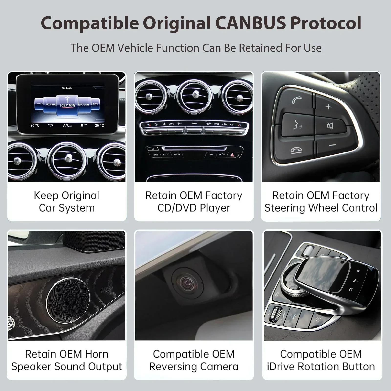 Wireless Carplay/Android Auto 12.3\'\' Touch screen Multimedia Radio Receiver for Mercedes Benz GLA CLA GLC GLK ML W205 W176 C117