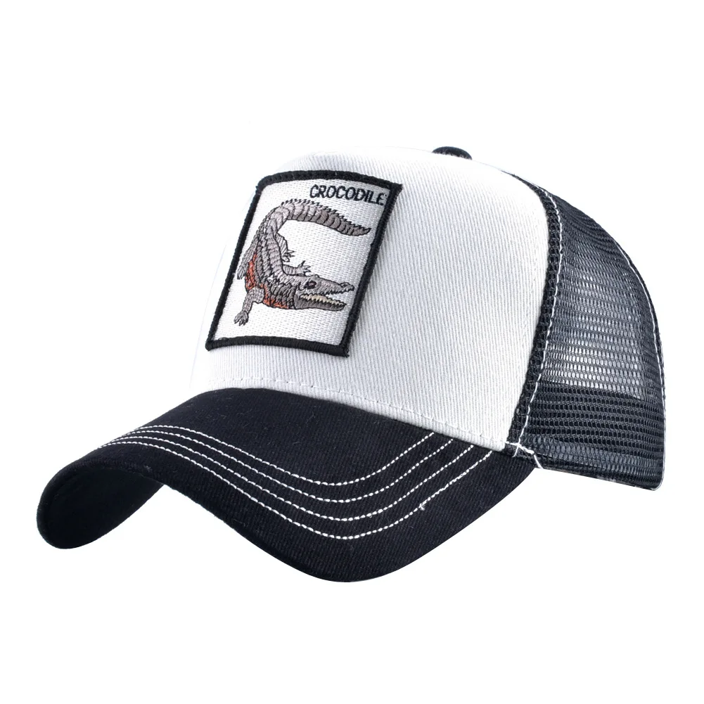 Fashion Trucker Caps With Embroidery Animals Patch Four Seasons Snapback Baseball Cap For Men Women Adjustable Visor Hat