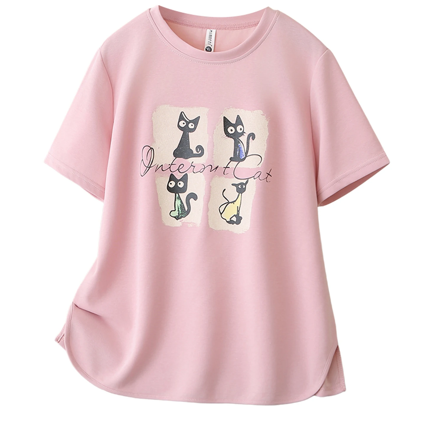 

2026 Summer Plus Size Mamba Cotton T-Shirt For Women Printed Fashion Casual O Neck Short Sleeve Tops Curvy Ladies Tee 6007