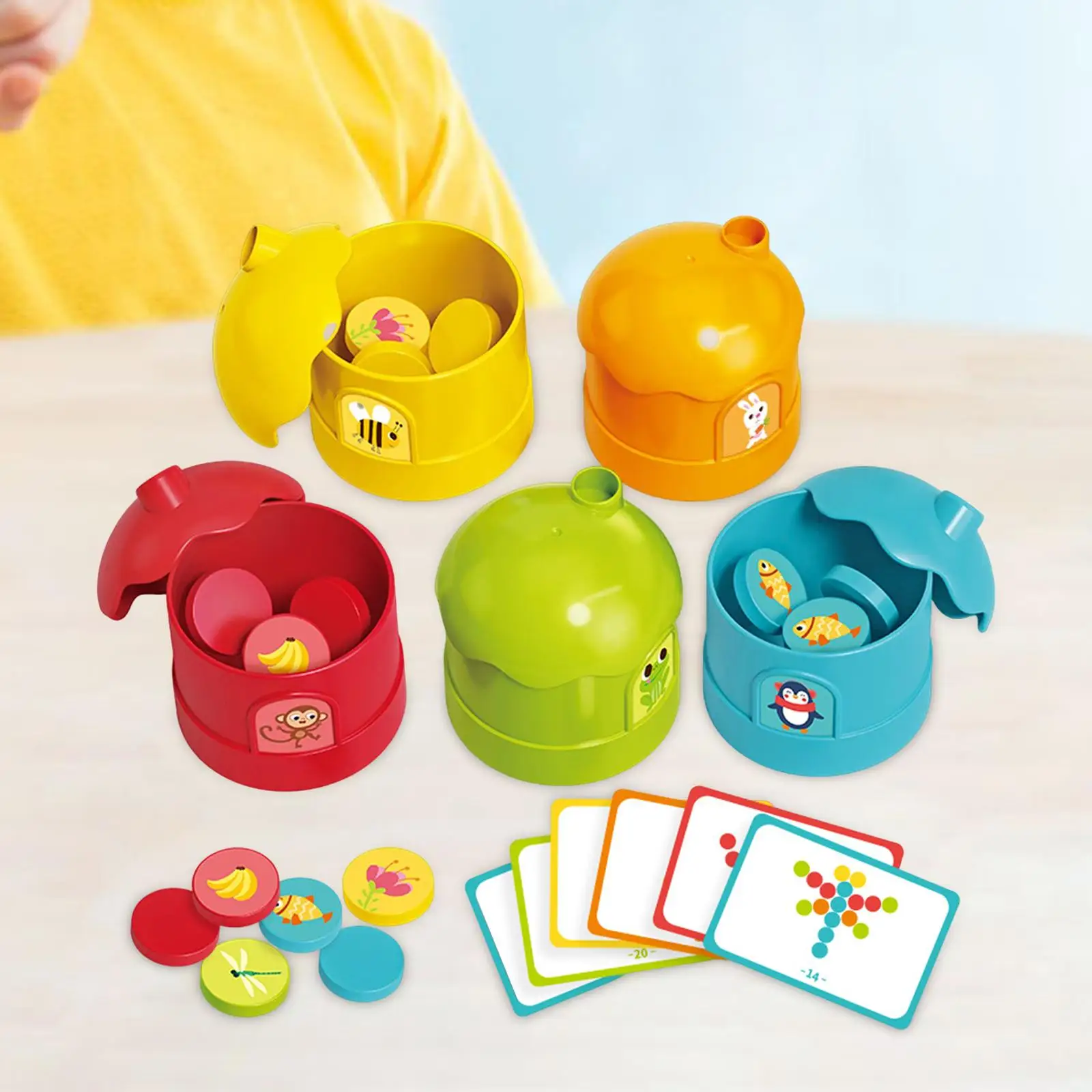 Early Education Color Sorting Cup Multipurpose Math Teaching Aids Fine Motor