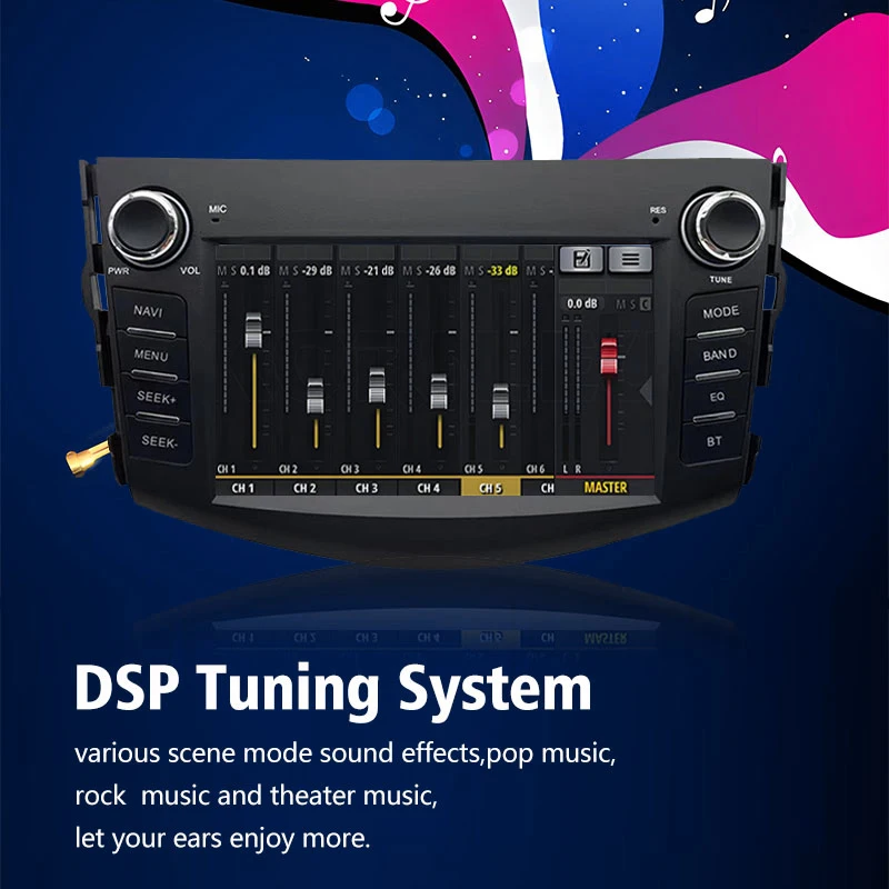 Android Auto Radio For 2006-2012 Toyota RAV4 RAV 4 Car Radio Multimedia Player Android Carplay GPS Navigatio DSP WiFi 2 Din 