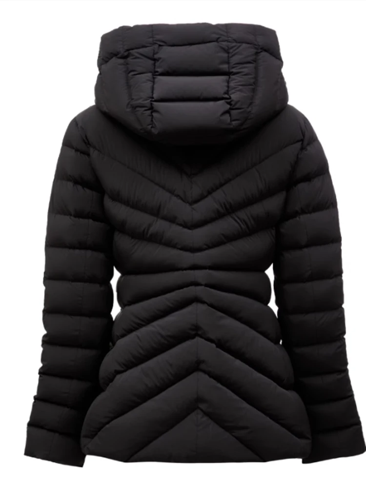 Autumn and winter  puffer coat long sleeved hooded zippered down jacket with high quality and low price