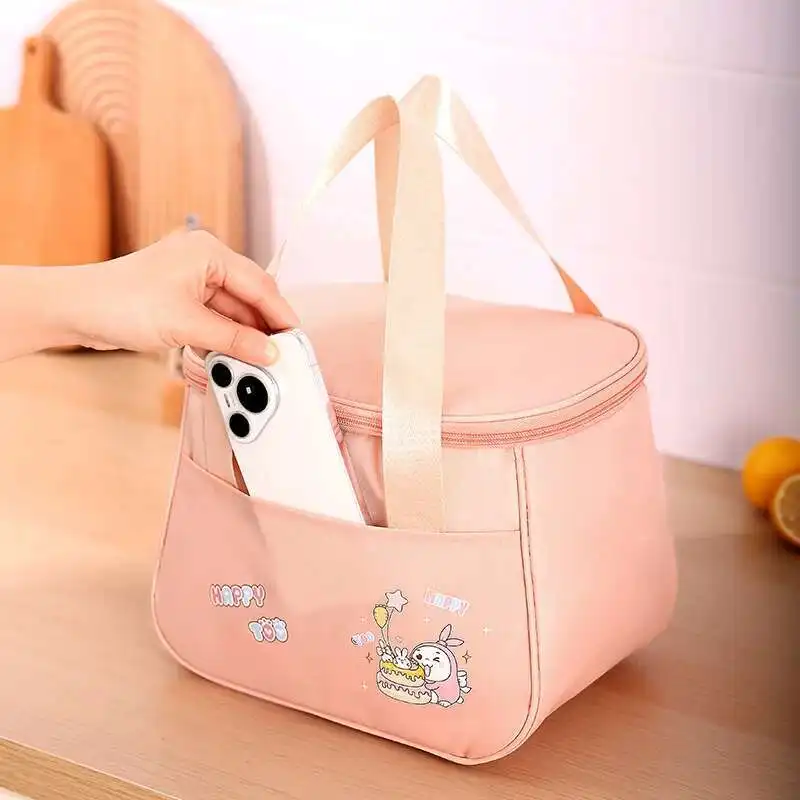 Picnic Basket Thickened Waterproof Cloth Outdoor Travel Camping Equipment Hand Bag Large Capacity Thermal Insulation Package