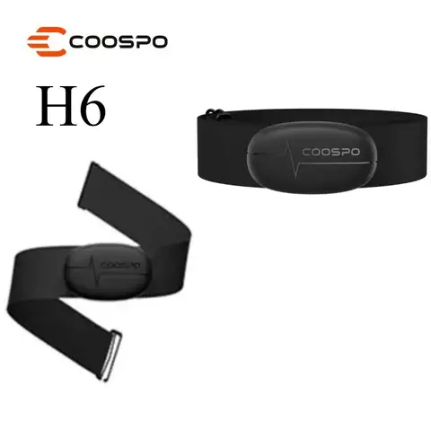 Monitor de Frequência Cardíaca COOSPO H6 com Cinta Peitoral Bluetooth 4.0 ANT+ Sensor de Frequência Cardíaca à Prova d'Água para Garmin Wahoo