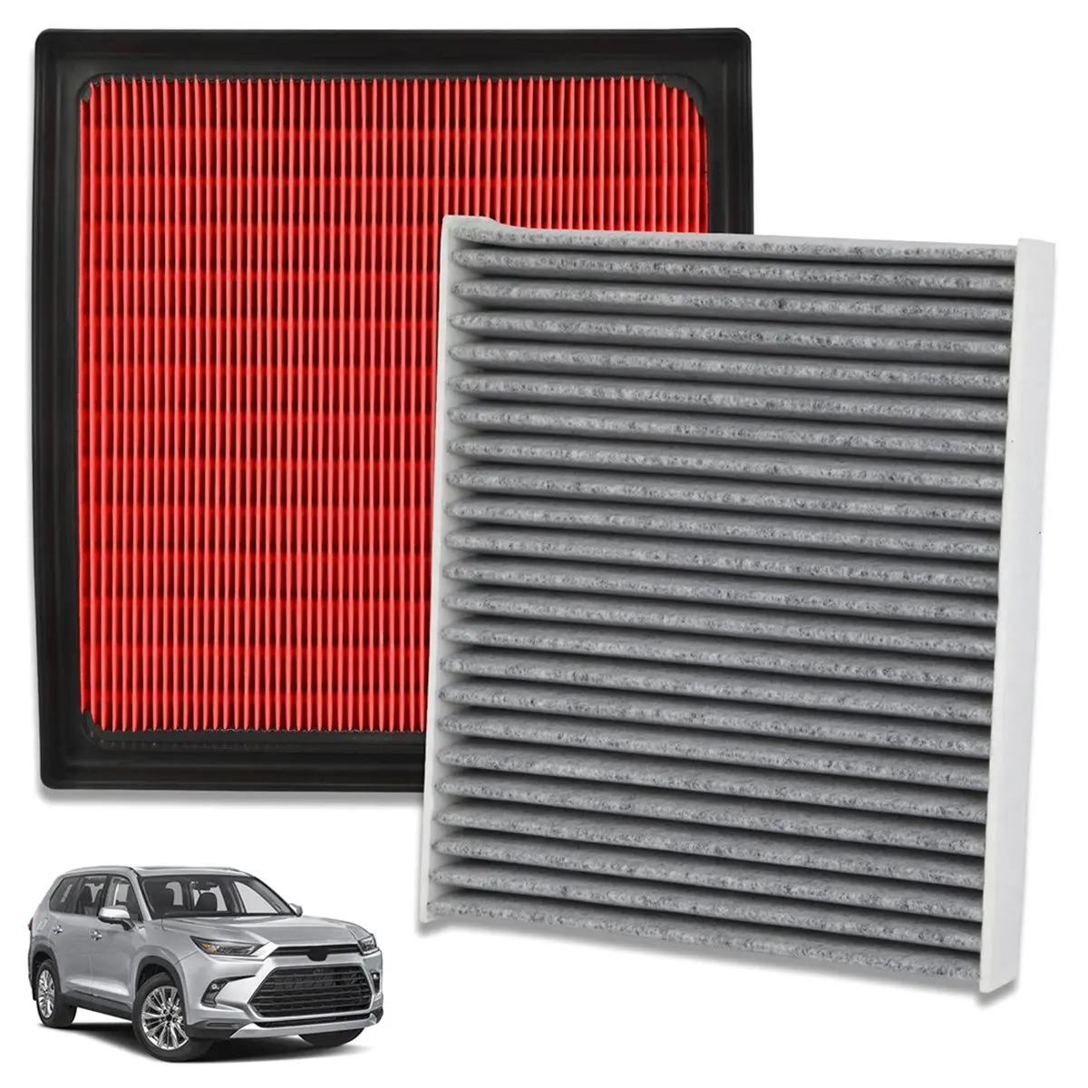 #12K (ABS)Engine Air Filter Cabin Air Filter 17801-25020 87139-YZZ33 for Toyota,Automotive Parts & Accessories