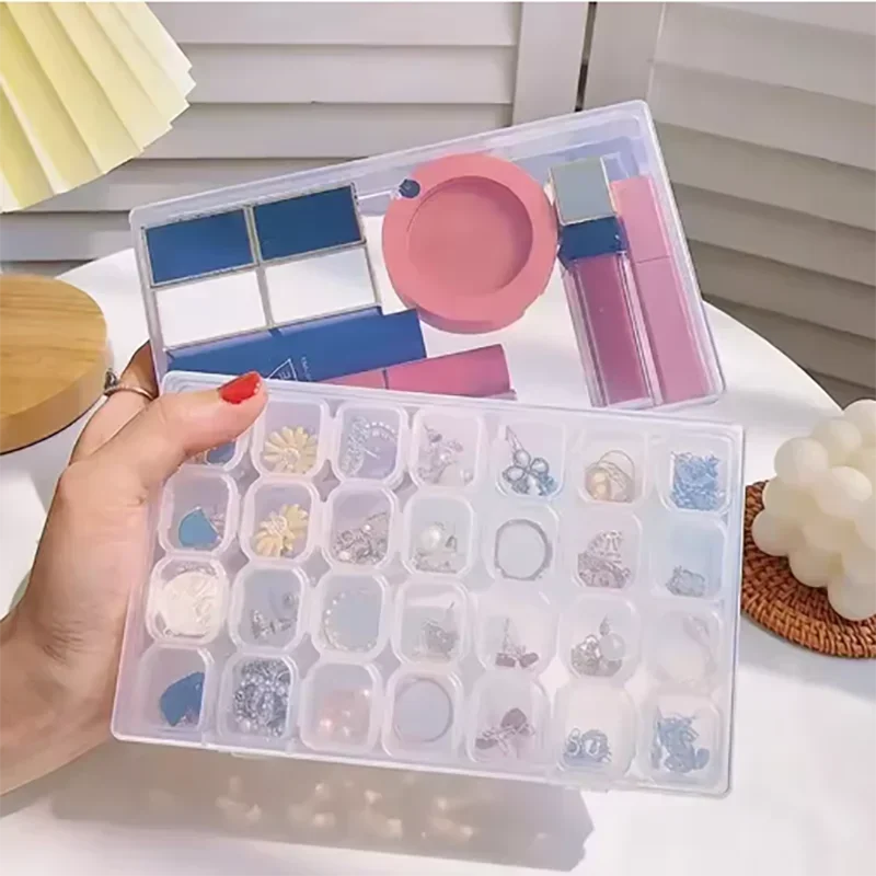 28 grid diamond painting tool storage box, diamond painting embroidery accessory container view 3