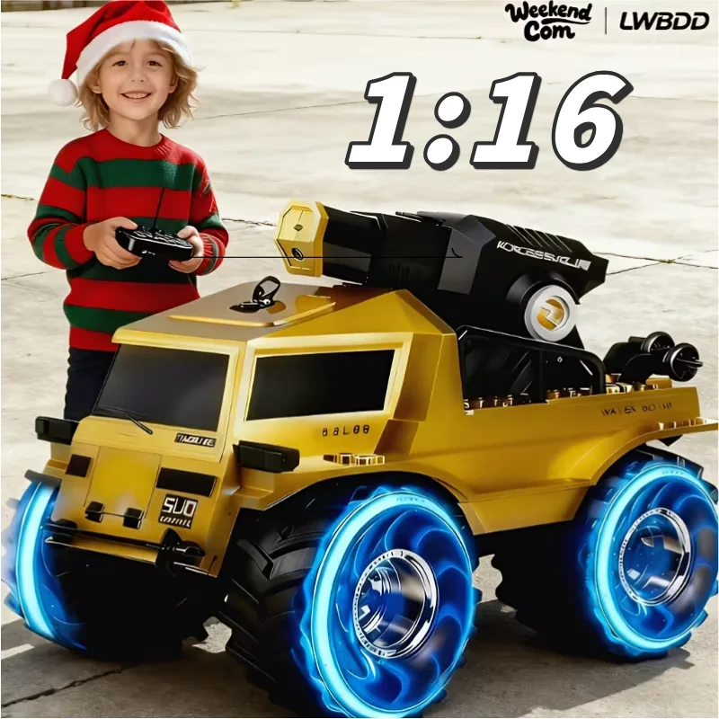 

1: 16 remote control car, 2.4GHz high-speed off-road remote control toy car with water spray function, anti-skid tires