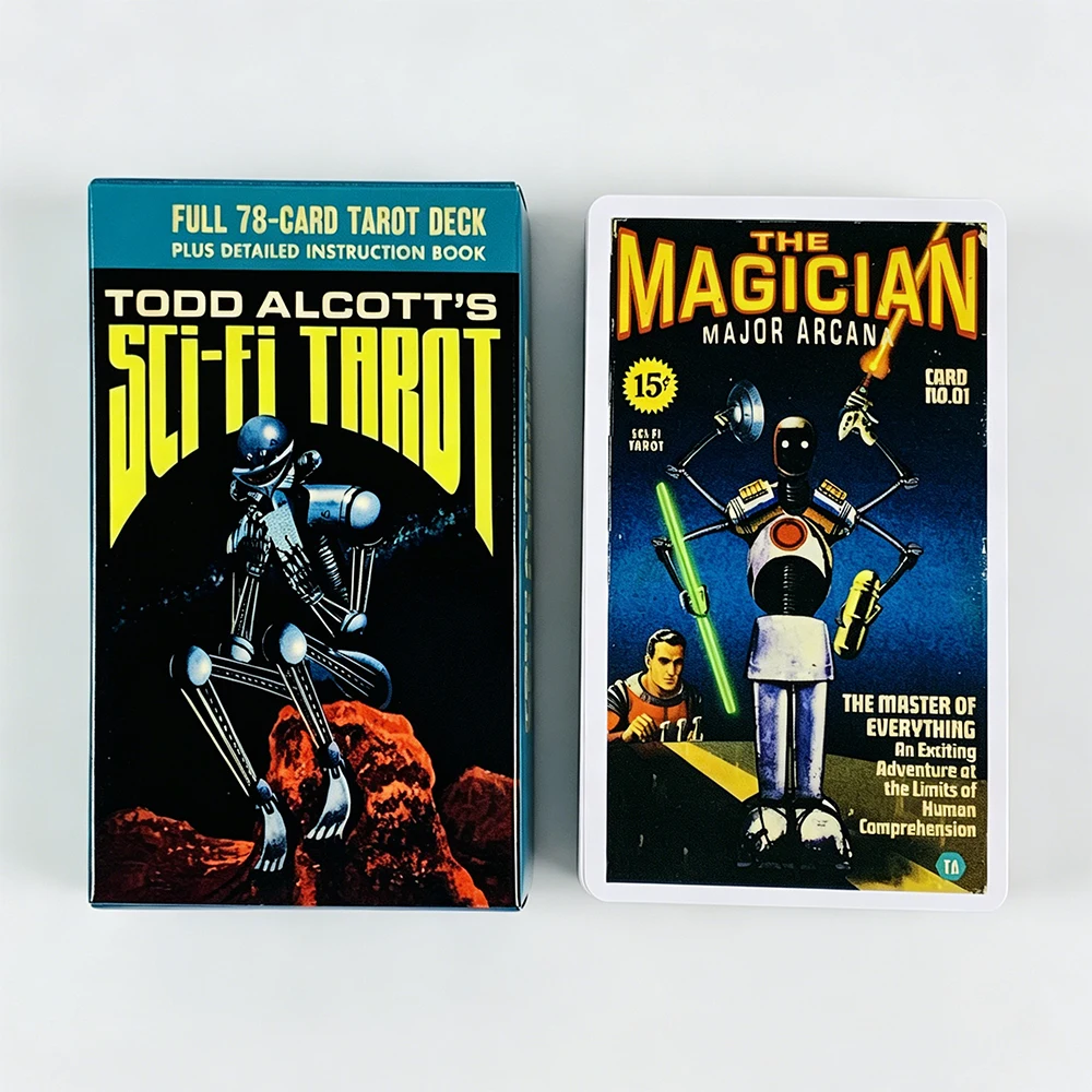 Todd Alcott's Sci-Fi Tarot Cards A 78 Science-Fiction-themed Tarot Deck English Versions Divination Deck Board Playing Game