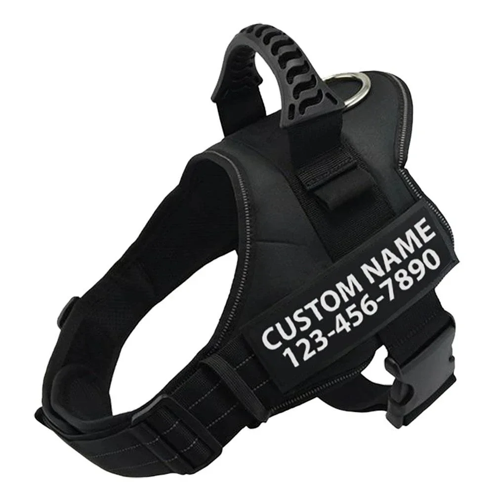 Dog harness Hight quality Nylon Adjustable customize ID dog name For small big dogs vest harness dog accessories Dropshipping