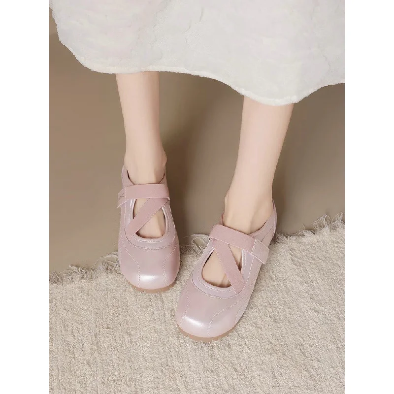 أحذية ماري جين النسائية الجديدة لعام 2025 - أحذية باليه مسطحة بحزام متقاطع ونعل ناعم أحذية كاجوال مريحة للربيع/الخريف أحذية مسطحة لطيفة #3