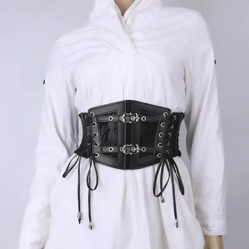 cinto-corset-feminino-estilo-retro-com-renda-faixa-larga-elastica-com-amarracao-dupla-e-babados-cinto-modelador-para-vestidos-preto