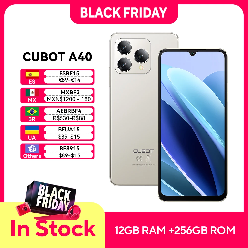 yZ[zCubot A40 X}[gtH Android 15A12GB RAMi4GB+8GBgjA256GB ROMA6.88C` 120Hz fBXvCAIN^RAA48MPJA5100mAhobe[ANFCAFace IDAgѓdb fASIM, 4G smartphone androidAandroidX}z