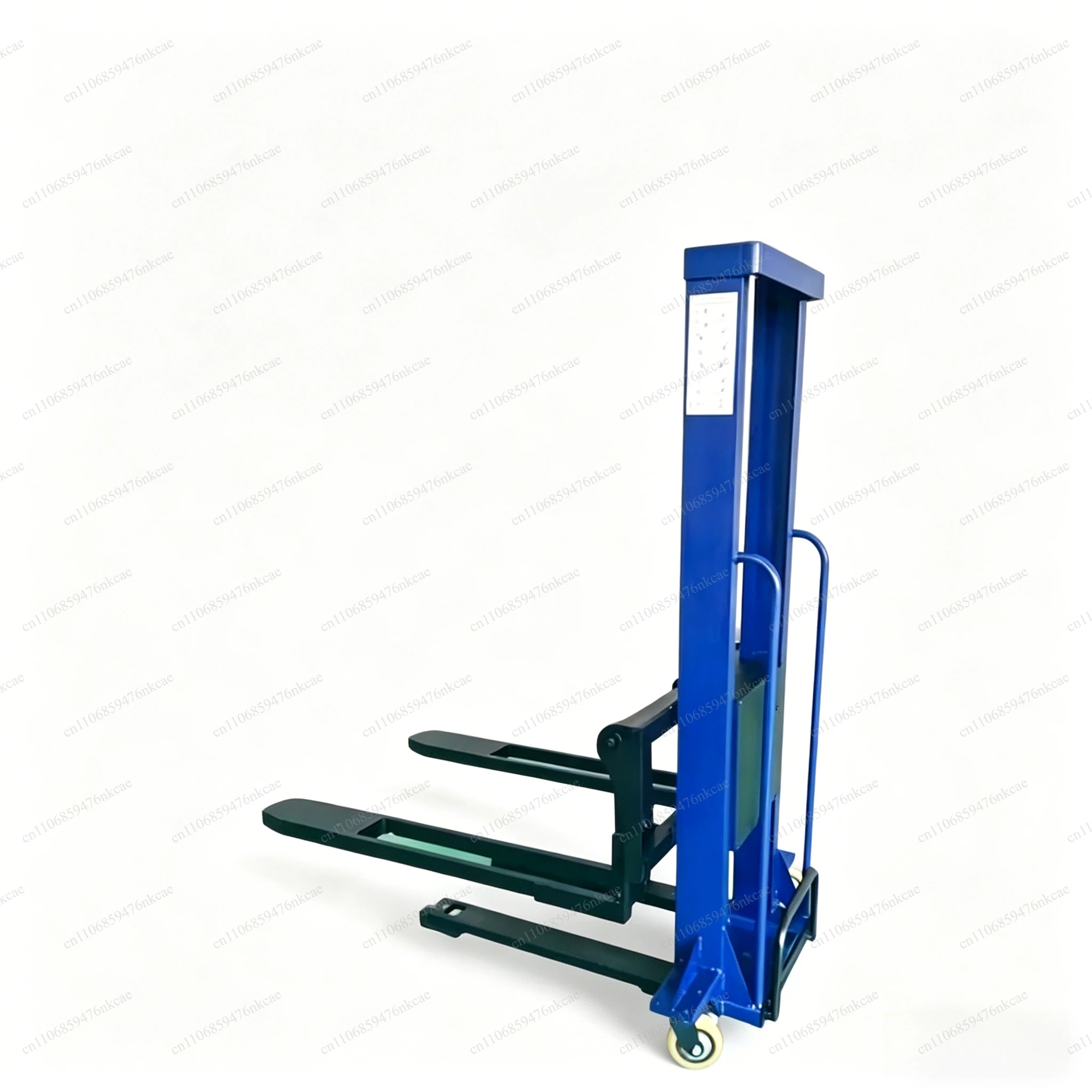 Hydraulic Manual Forklift Pallet Stacker, 90mm Fork Height Advanced Paint Column Indoor Handling Tool