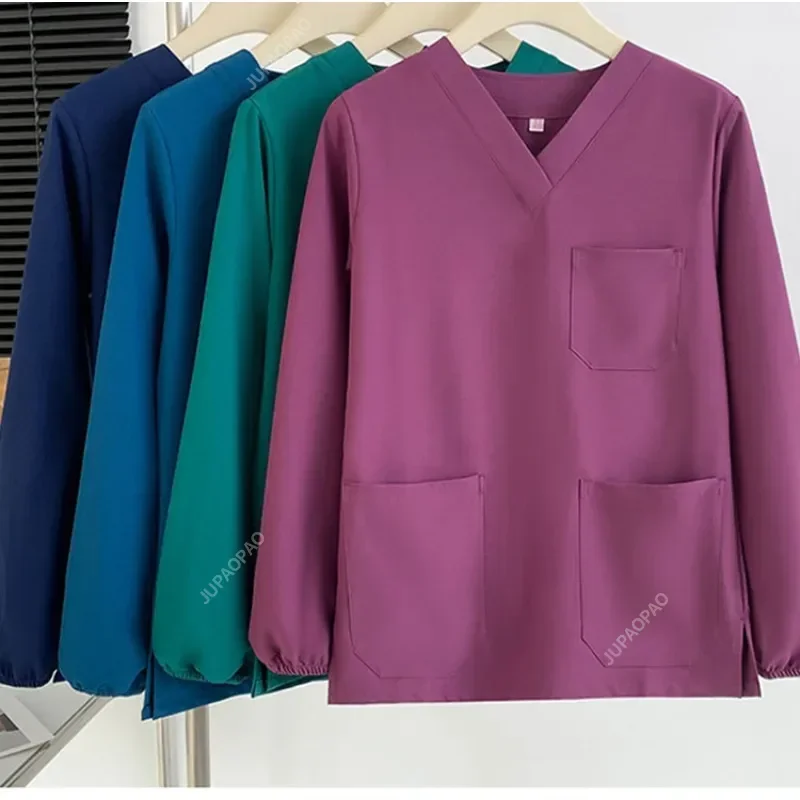 

High-quality Quick-Dry Scrubs Medical Uniform Stretch Nurse Doctor Workwear Top and Pant Hospital Dental Clinic Outfits