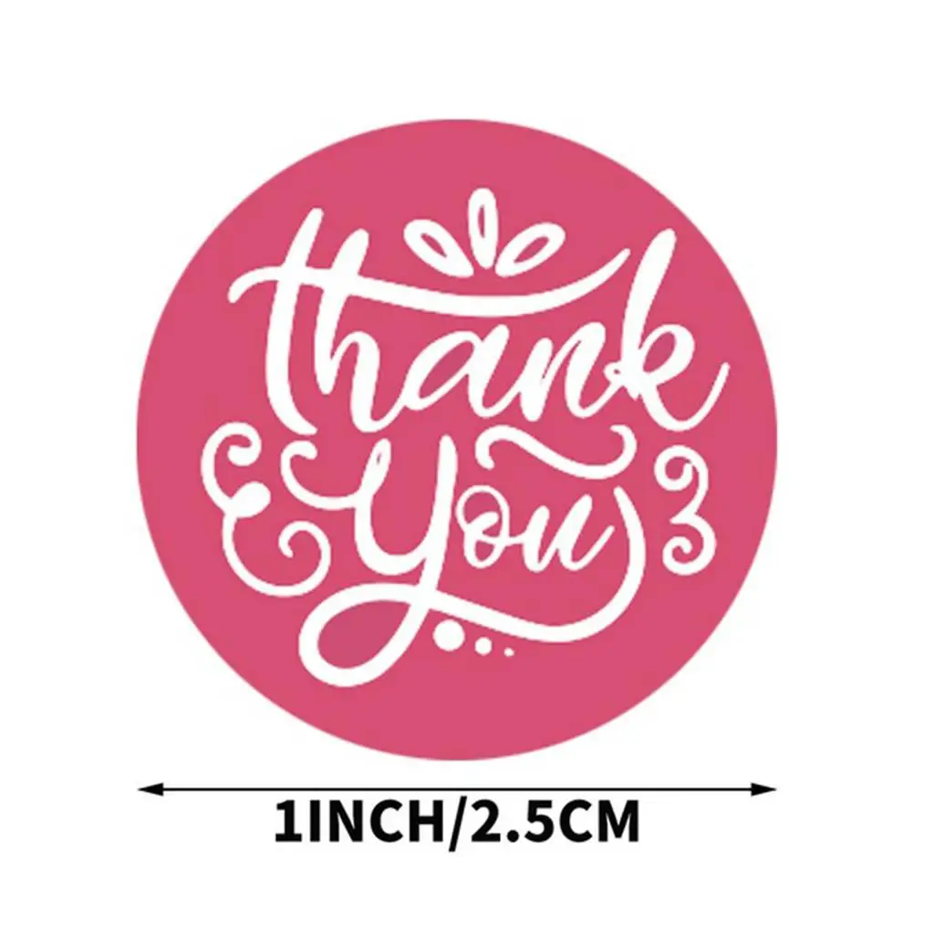 500pcs Thank You Packaging Sealing Stickers Round Paper Labels Handmade