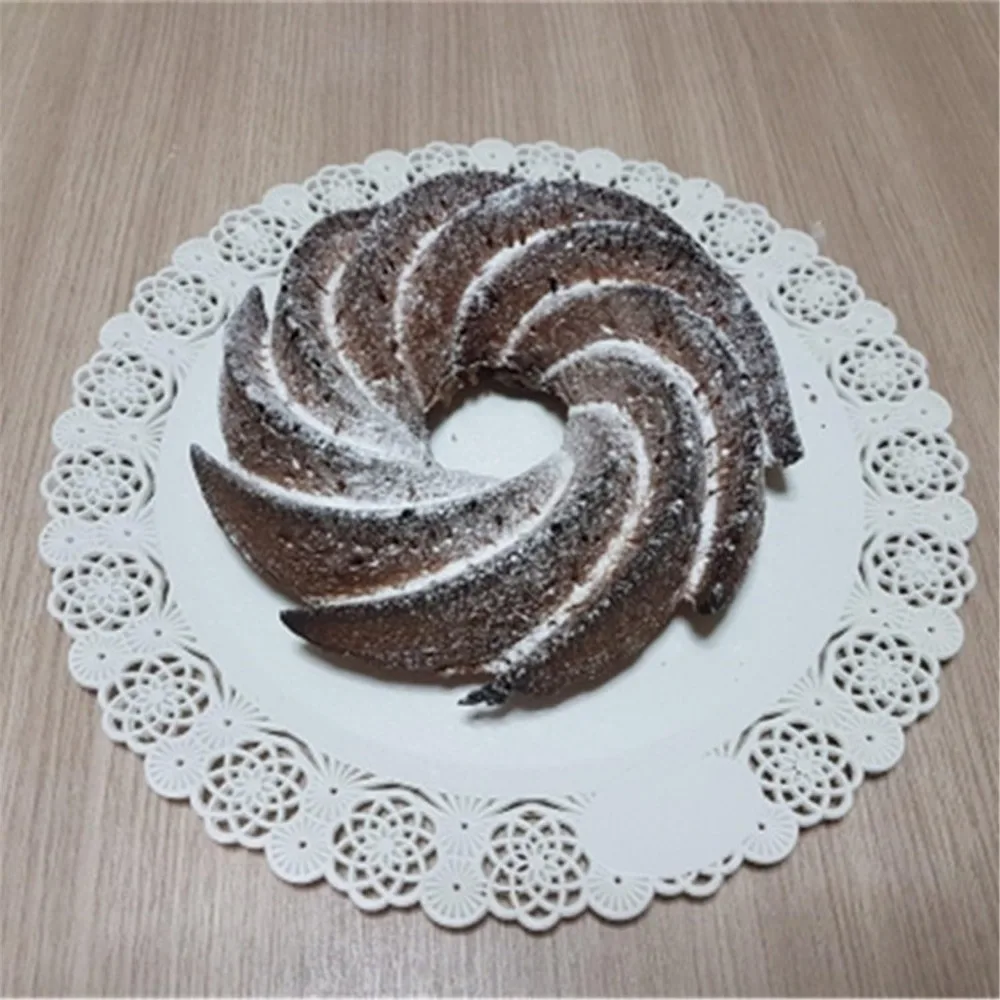 قوالب خبز سيليكون على شكل زهرة 9.6 بوصة، صينية عيد ميلاد الذكرى السنوية-قوالب كعكة سيليكون لحفلات الزفاف وحفلات الزفاف لحواجب الكعك