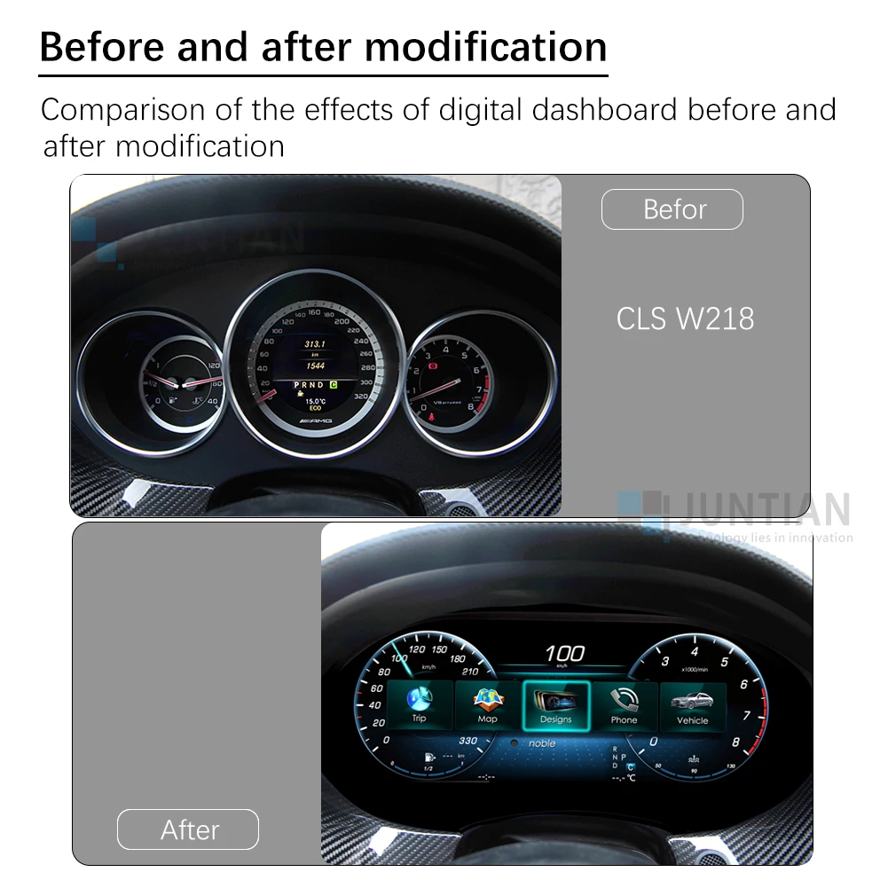 LCD Digital Dashboard For Mercedes Benz CLS W218 2012-2017 Instrument Paneel Cockpit with Carplay Android Auto LHD