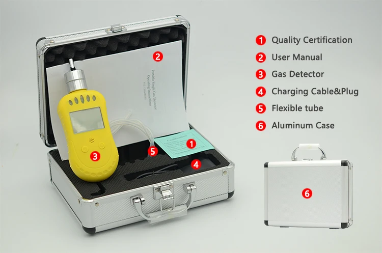 ATEX CE محلل الكلور قسم المضخة المحمولة كاشف الغاز Cl2