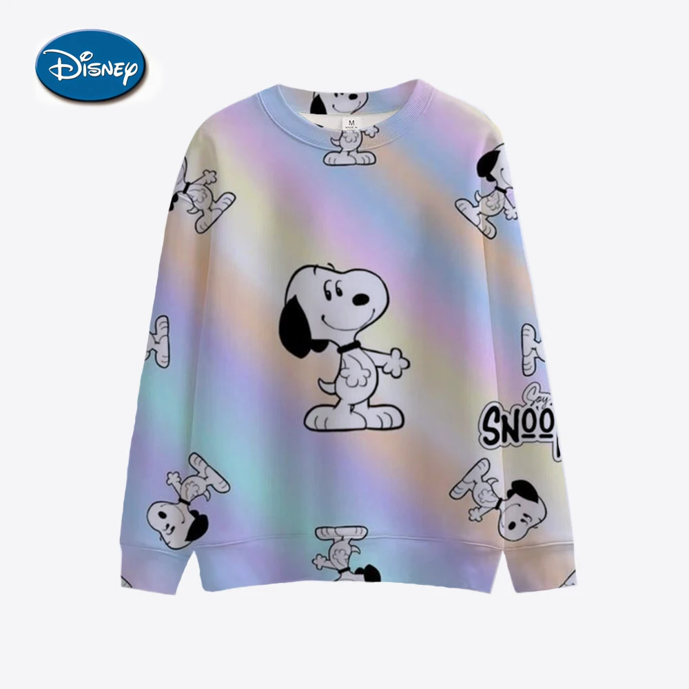 Woman's Hoodie New Autumn/Winter Fashion Y2K Snoopy cartoon print Sweatshirts Round Neck Coat Loose Long Sleeve Hatless Hoodie