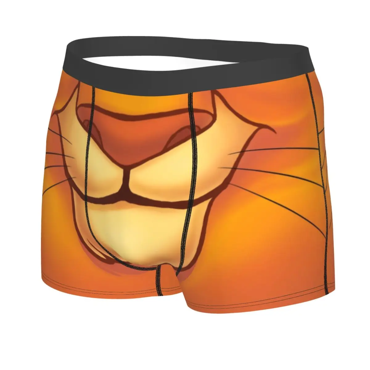 Custom Male Fashion The Lion King Simba Smile Men's Underwear Cartoon Movie Boxer Briefs Breathable Shorts Panties Underpants