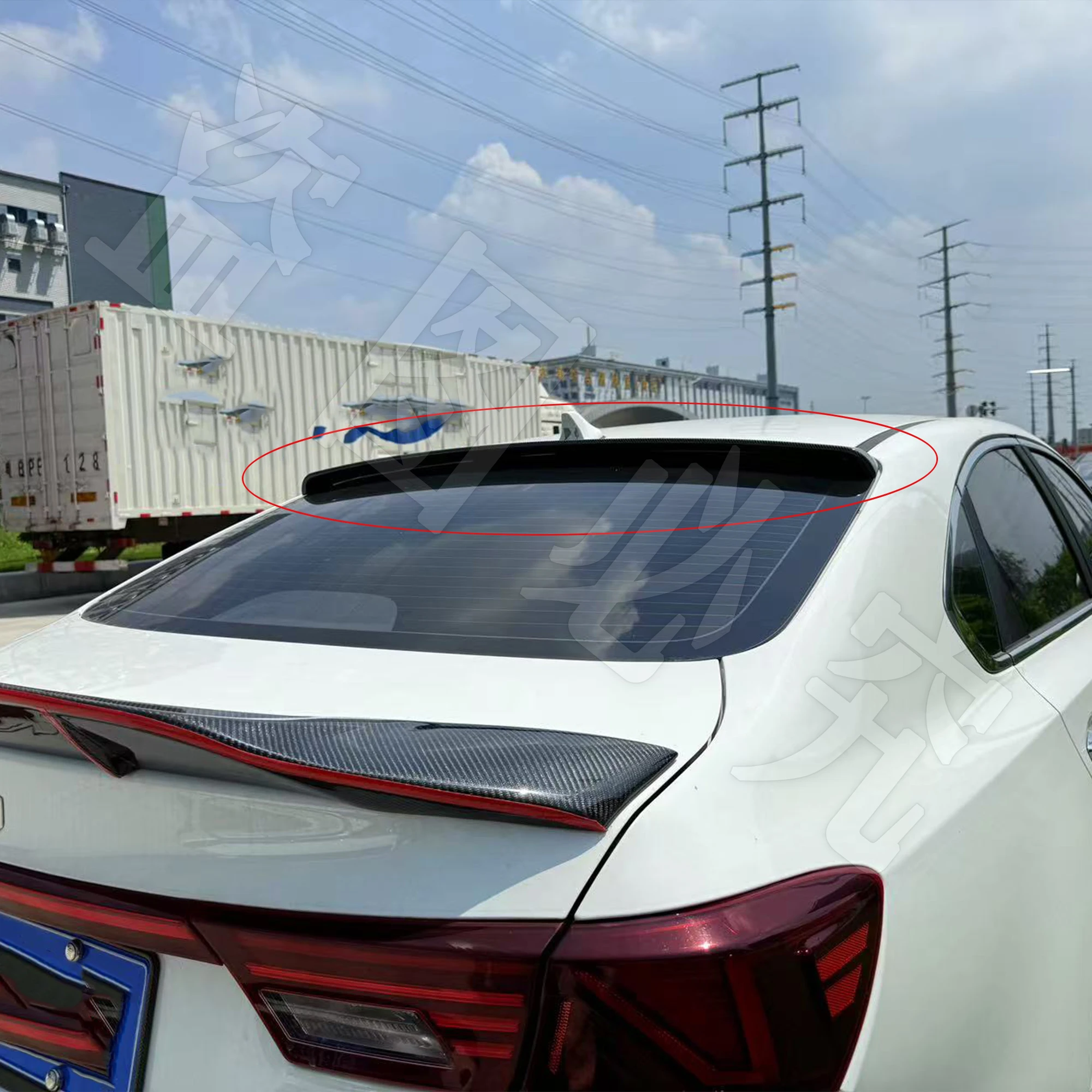 

Suitable for 2019-2024 Kia Cerato Forte Sport Gt rear roof spoiler ABS material body aerodynamic kit rear wing